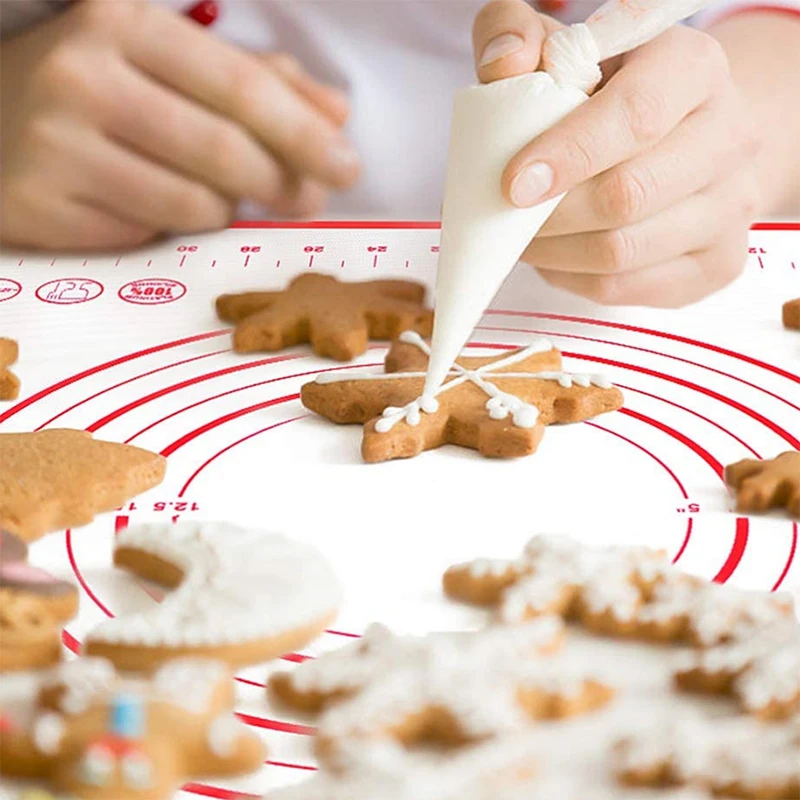 Non-slip Non-stick Silicone Baking Mat With Scale Easy to clean Rolling Dough Pad Kneading silicone knead dough pad