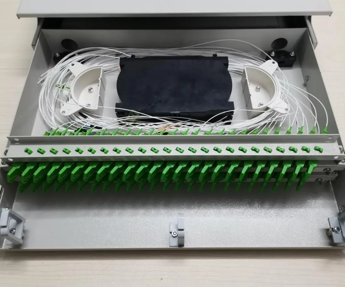 Optical Distribution Frame, 48 cores, with E2000 adaptors and pigtails, ODF,  Patch Panel