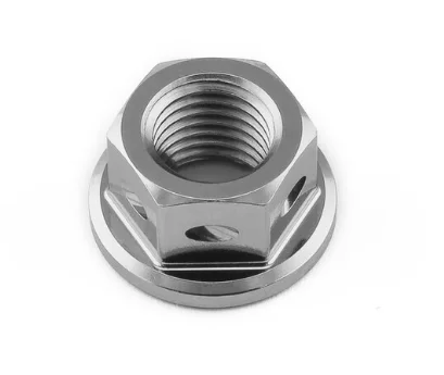High Strength Customized M8 M4 M7 M10 Anodized Gr2 Gr5 Titanium 12 Points 12pt 6pt Flange Metal Lock Nylock Drilled Nuts