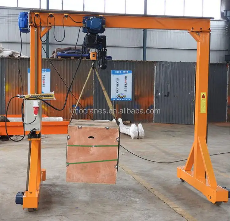 Electric Traveling Lifting Single Beam Trackless  5 T 10T Portable Mobile Gantry Crane