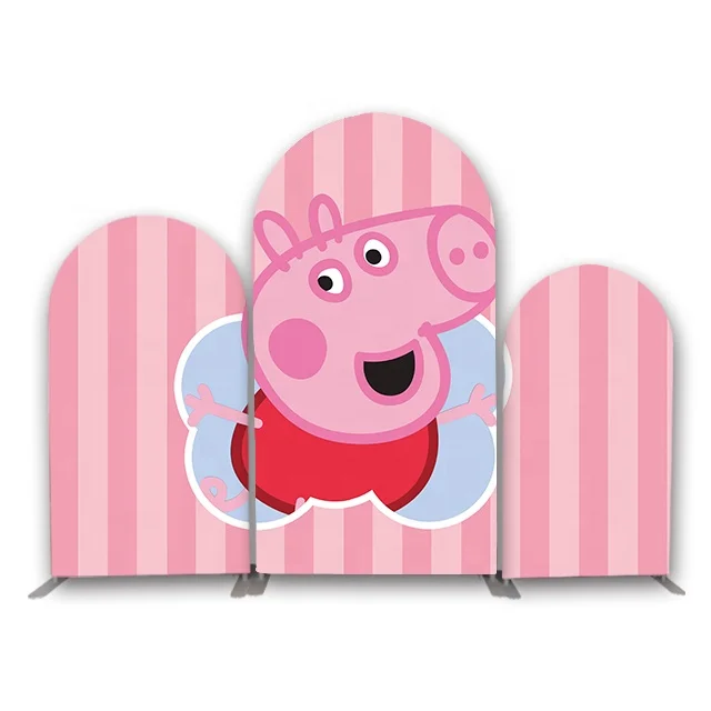 Wedding Event Usage Arch Custom Aluminum Pipe Tension Fabric Display Backdrop Stand