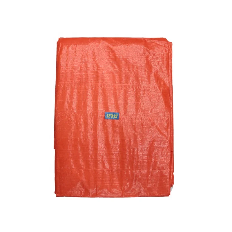 PE Tarpaulin Orange Color Somalia Market 100GSM New Material Waterproof Outside Cover Rain Cover Widely Usage