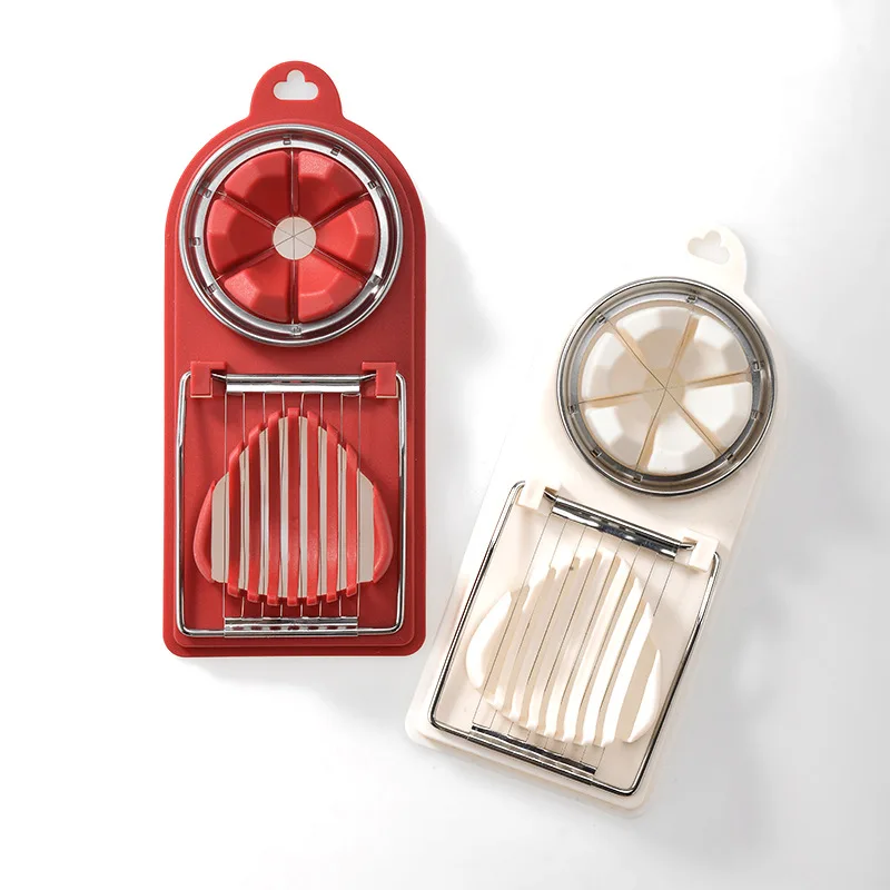 Многофункциональная ломтерезка для яиц 2 в 1, Ломтерезка, клин, резак с 8 лезвиями, лезвия из нержавеющей стали, подходит для посудомоечной машины