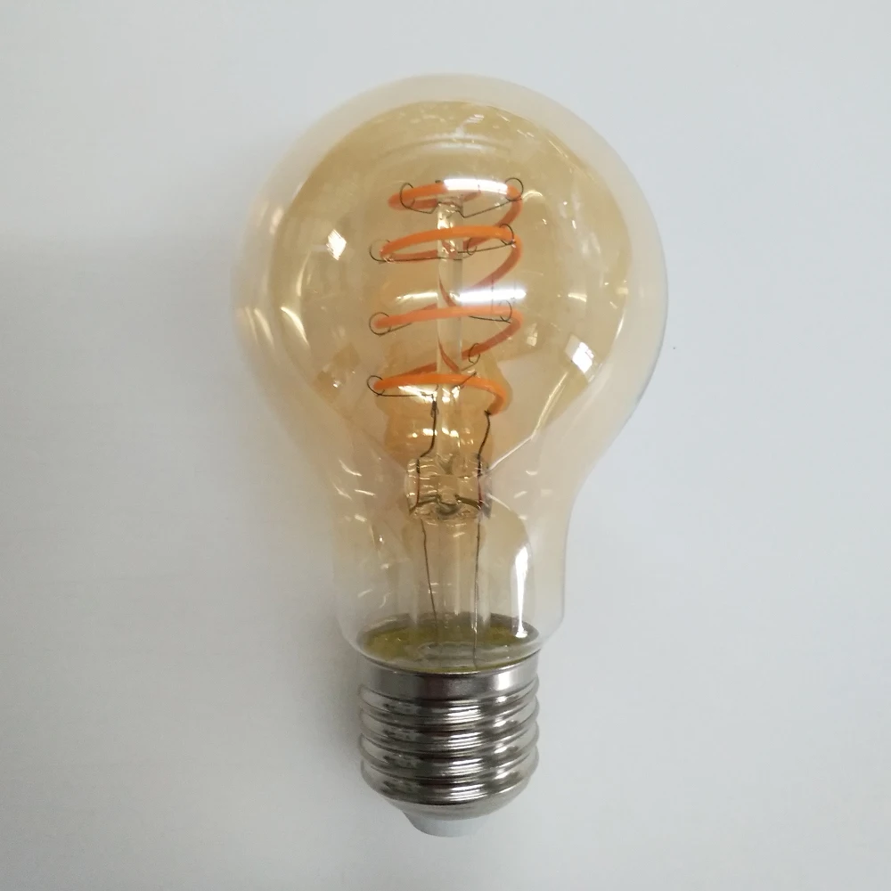 
Eslas Power Customs Curved Filament Clear Vintage LED Round Bulb Energy Saving Lighting Bulb 