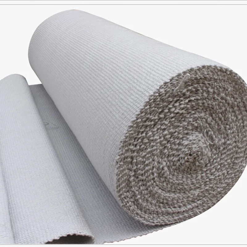 Customizable Dust-Free Asbestos Cloth Fireproof Insulating Ceramic Fiber Woven Blanket Rope Belt Blanket Fireproofing Materials