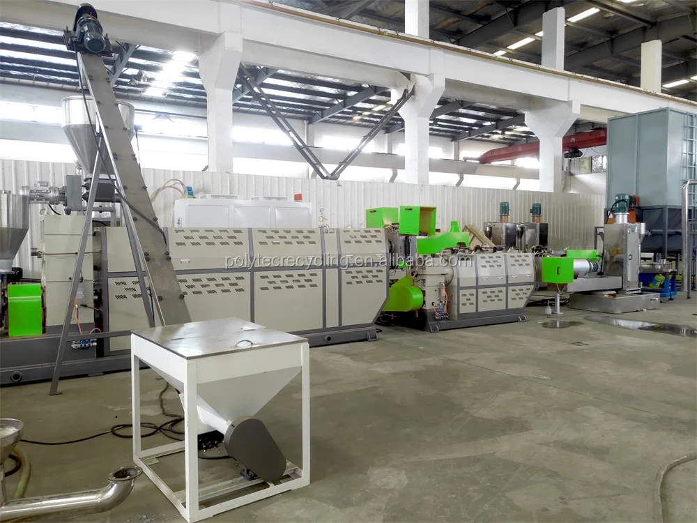 
PE PP ABS Hard Plastic Agglomeration Pelletizing Machine Line 
