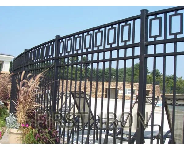 Beautiful wrought iron artistic fencing, ornamental curved fence panels wrought iron