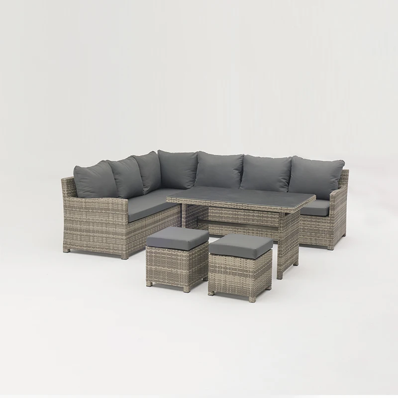 Sectional Alum Frame Wicker Sofa Sets Garden Furniture Luxury Outdoor Furniture Rattan Garden Sets Indoor and Outdoor Modern