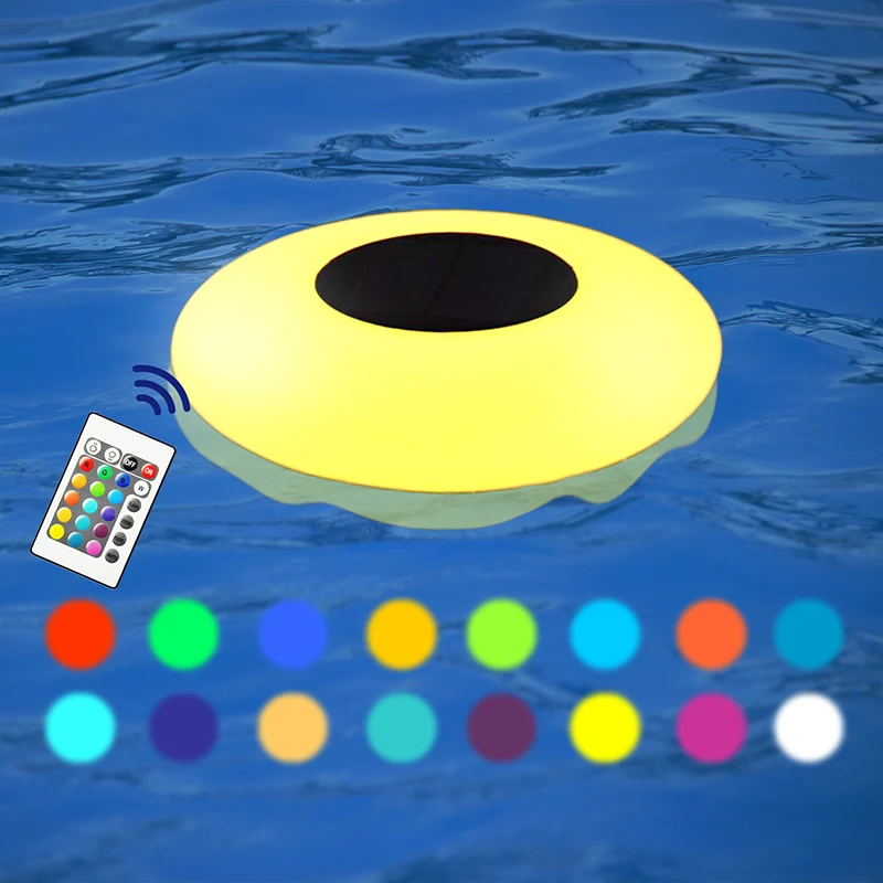 Водонепроницаемый IP68 Солнечный СВЕТОДИОДНЫЙ цветной RGB Подводное освещение спа светодиодный плавательный бассейн свет с пультом дистанционного управления