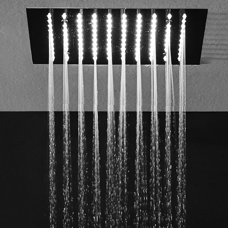 High Quality Wholesale Custom Cheap smart waterfall ceiling mounted   rain shower with led with high quality