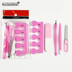 professional nail salon mini Disposable Spa salon pedicure liner pedicure kit toe separator nail file cuticle cuticle knives
