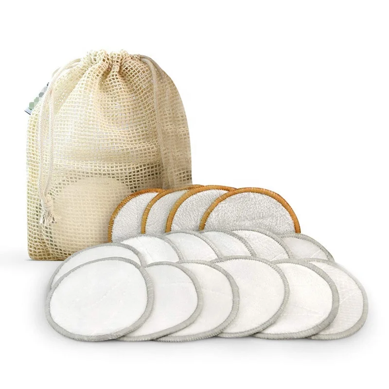 
bamboo makeup remover pads washable organic cotton pads reusable makeup remover pads for eyes and face cleaning  (62488773945)