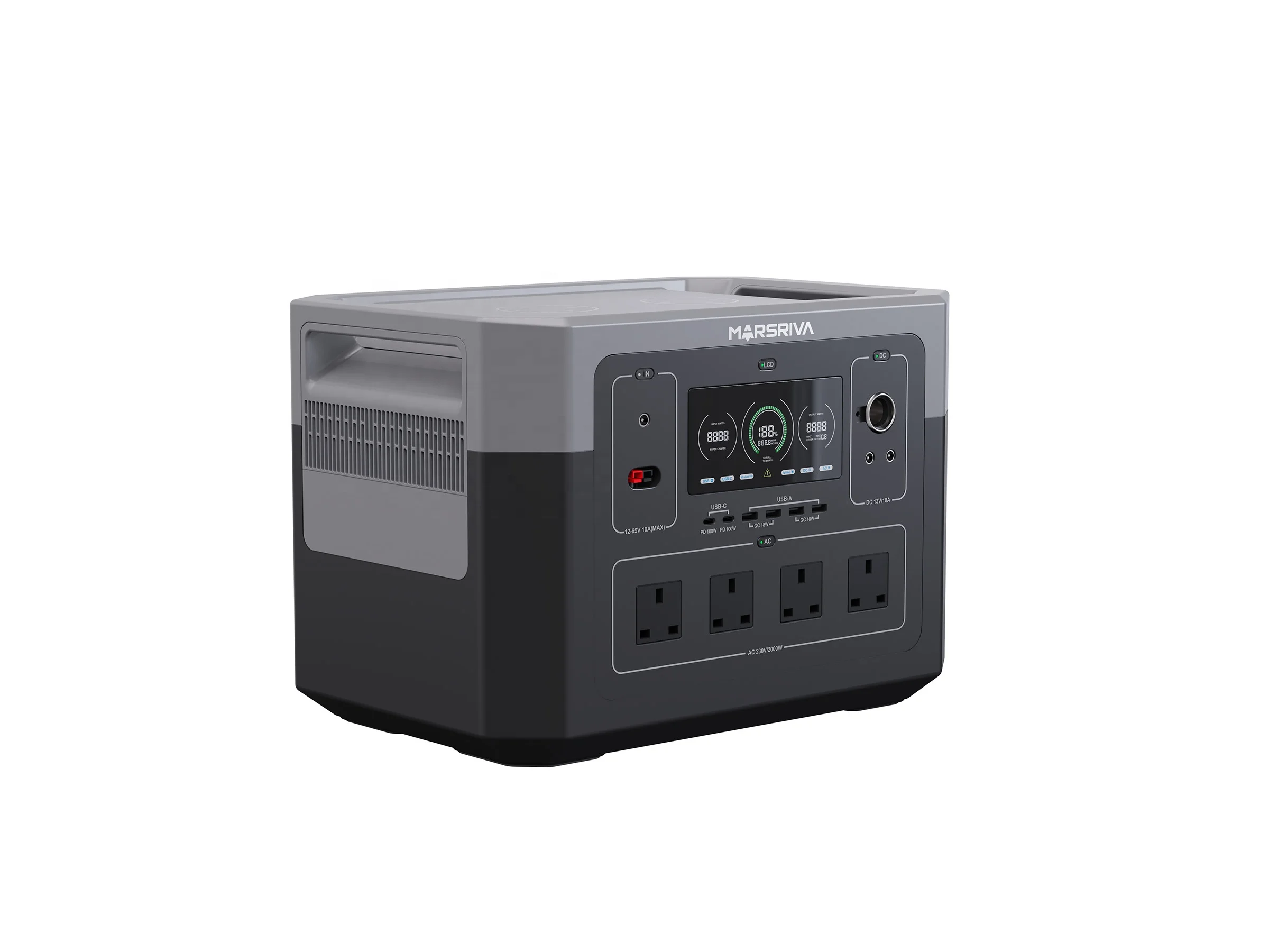 MARSRIVA latest collection pure sine wave 1920Wh 2000W Smart Portable Energy Storage Power Supply