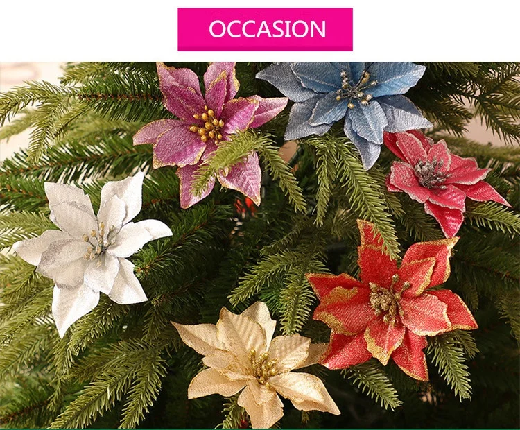 V-1331 Small 13cm Artificial Christmas Flower For Decoration