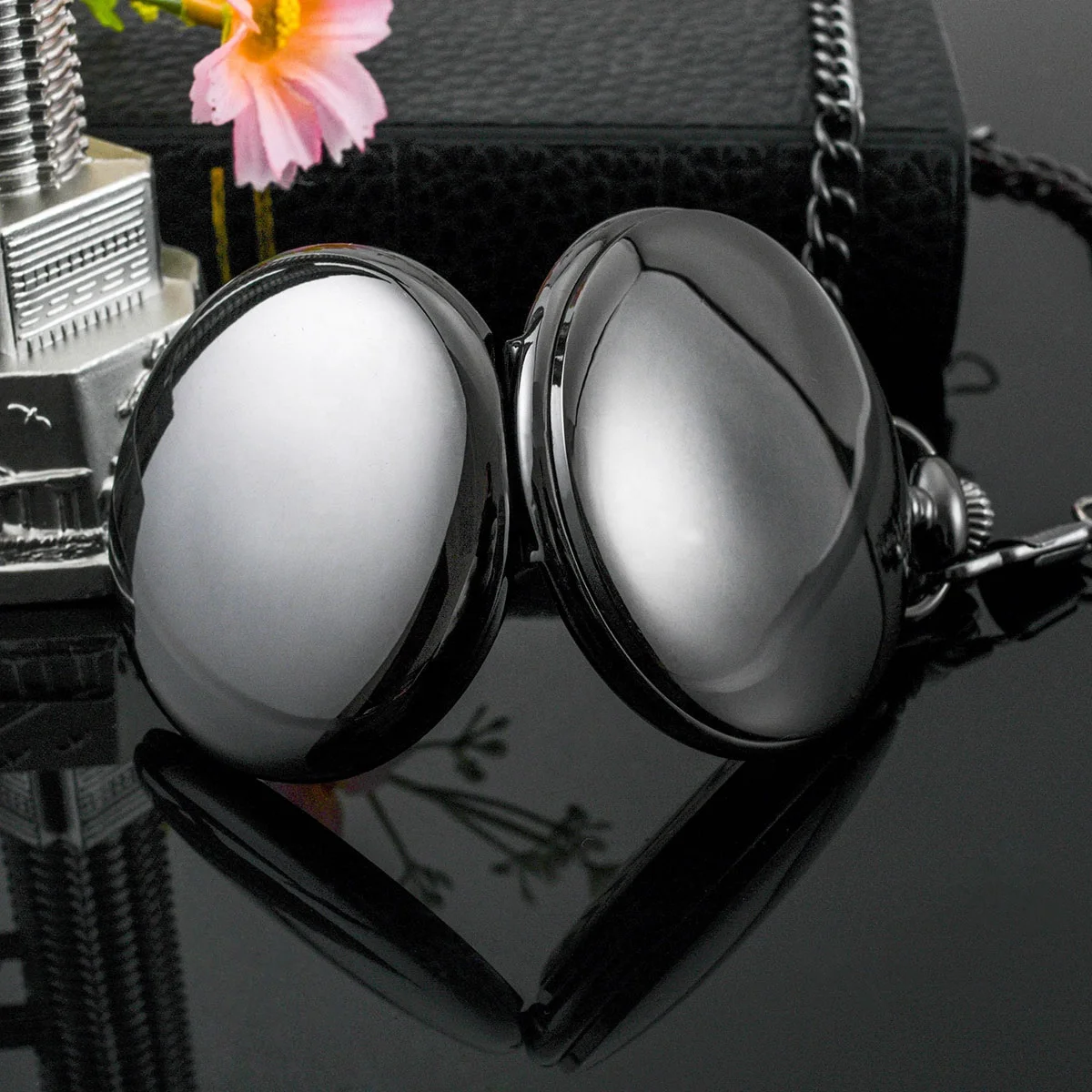 Бесплатная доставка мужские большие гладкие кварцевые карманные часы ретро ожерелье с цепочкой может быть настроен