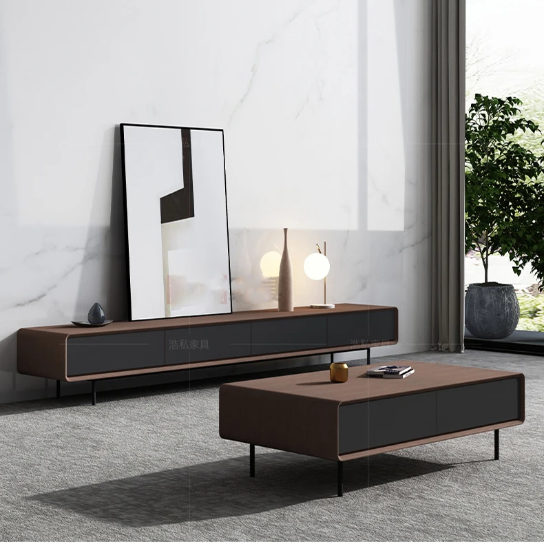 Luxury Modern Latest Design Wooden Tv Cabinet Stands Living Room Furniture Tv Unit Set Modern House And Coffee Table