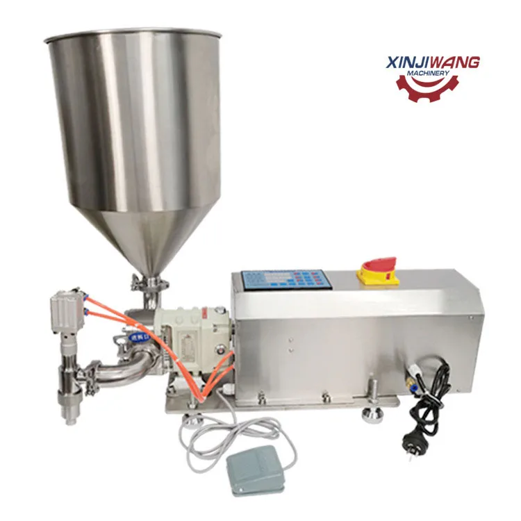 Semi Automatic Cosmetic Shoe Polish Face Cream Paste Heating Mixing Rotor Pump Filling Packaging Machine