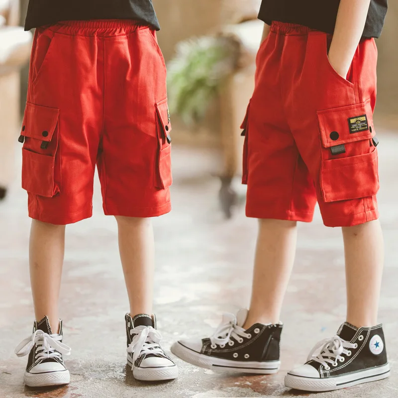 
2021 Hot sale boys cargo short pants wholesale boys beach shorts cotton Summer boys shorts 12 years old 
