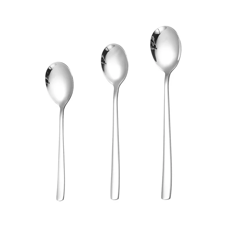 Wholesale Price 316 Stainless Steel High Quality Long Spoon Korean Style Metal Spoon Long Handle Coffee Honey Spoon