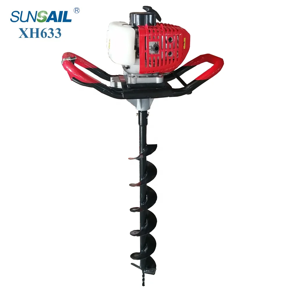 petrol gas powered mini  tree planting earth auger drilling machine