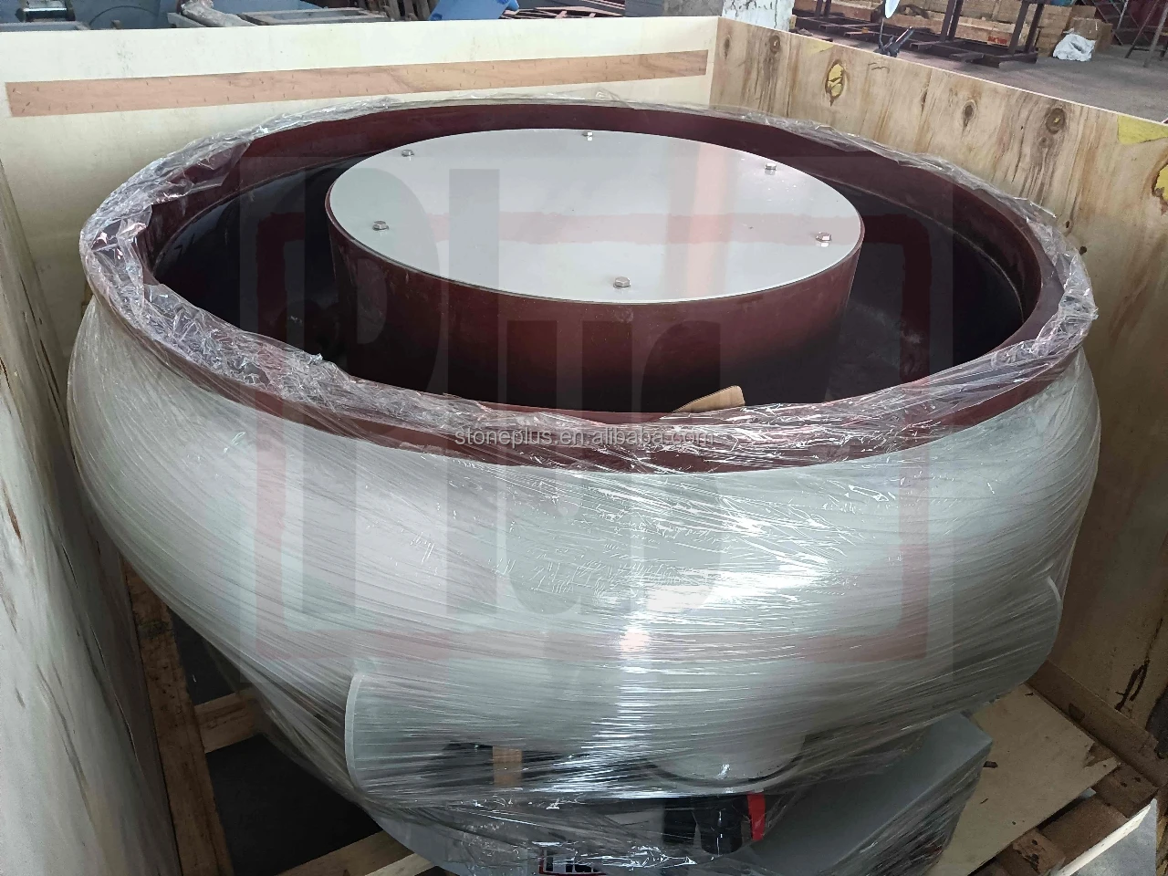 T600 Good performance bowl vibratory marble pebbles stone polishing tumbling   stone machine