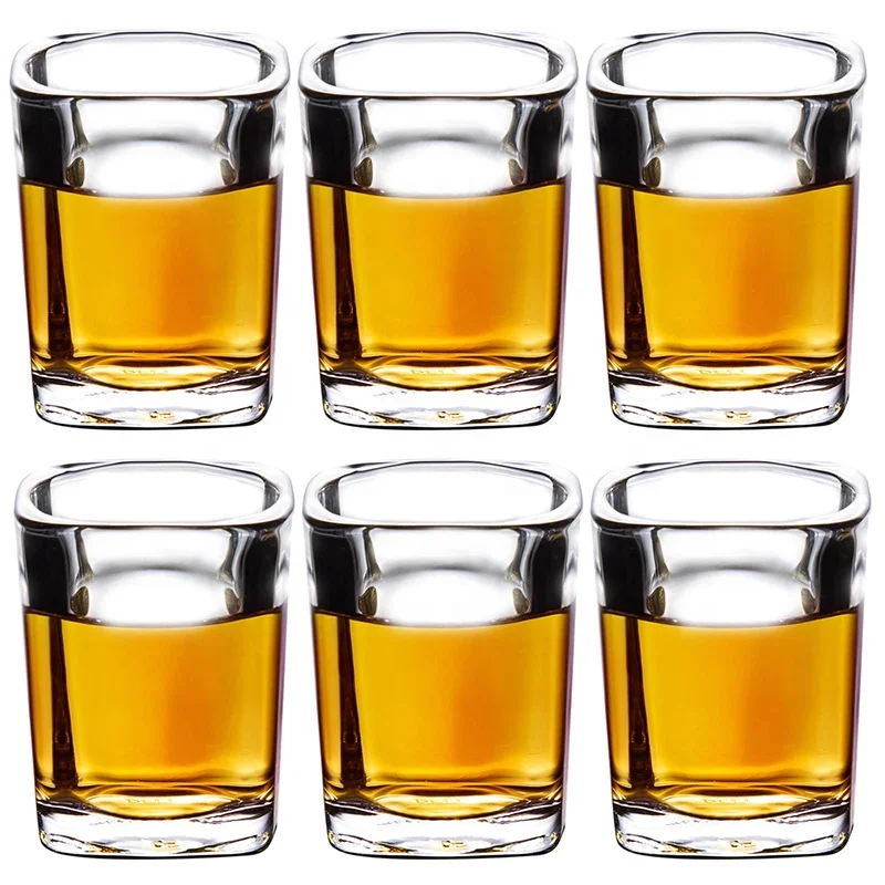6-Pack Shot Glasses Set Cool Shot Glasses 2 oz Tequila Shot Glasses with Heavy Base