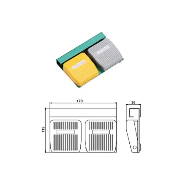 ZJSHUYI F-201D Double Pedals Double Pedal Wireless Foot Switch 250V SYF-201D