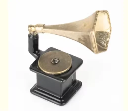 christmas halloween holiday decoration kids play miniature toys diy zinc alloy houseware phonograph coffe machine pan