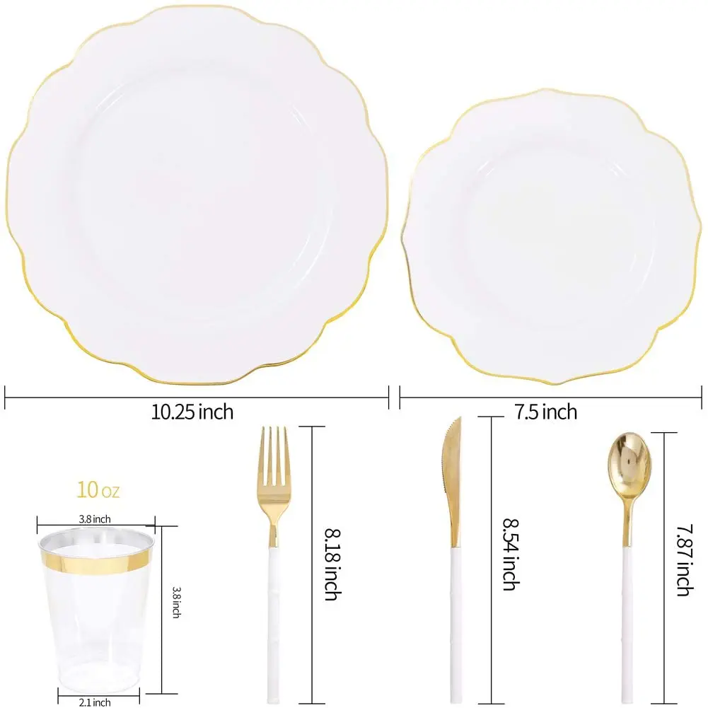 Выигрышная Экологически чистая пластиковая тарелка для свадебной вечеринки, 100% биоразлагаемые одноразовые пластиковые обеденные тарелки для еды