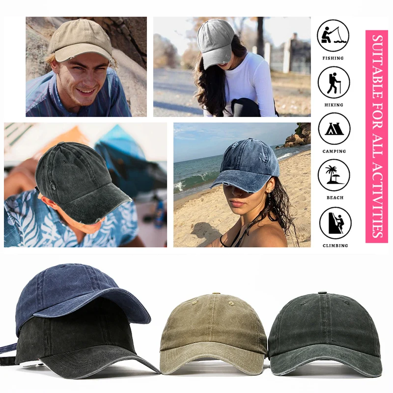Streetwear Fashion Sun Shade Wholesale Unstructured Soft Crown Jeans Fashion Hat Denim Baseball Cap For Women Men
