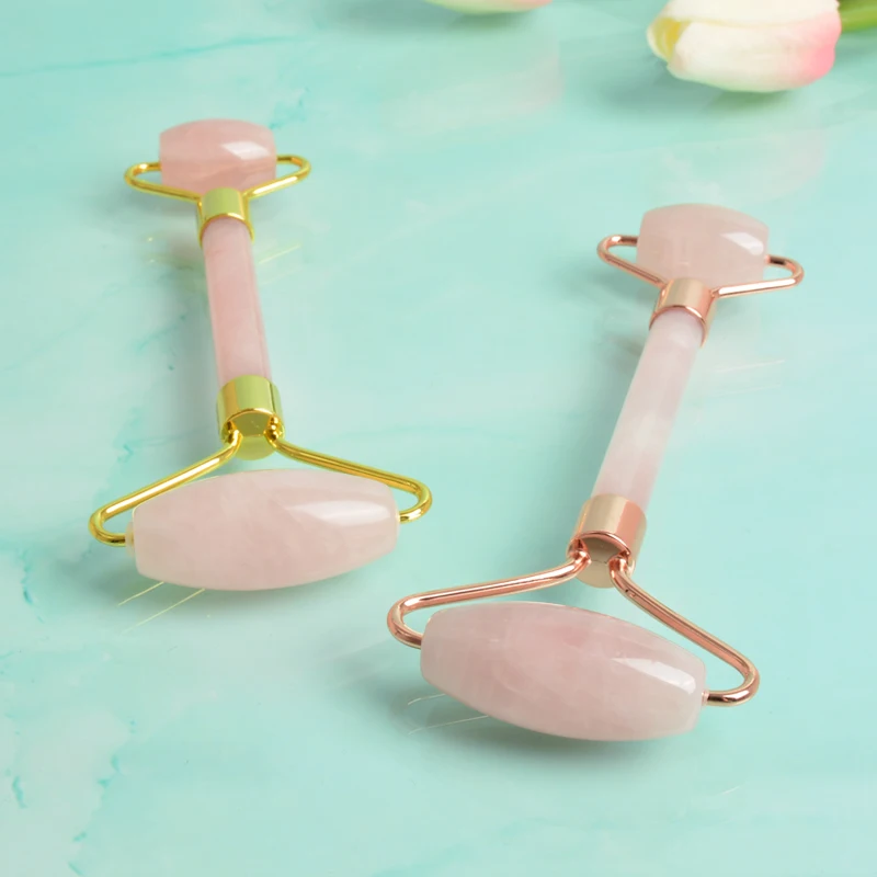 rose quartz for face and gua sha scraping tools tool set facial massage natural pink jade roller