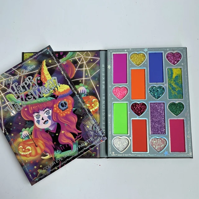 Mini 18 Colors halloween Eyeshadow Palette primer Waterproof Cosmetic Beauty witch Makeup set sombra de ojos wholesale for kids