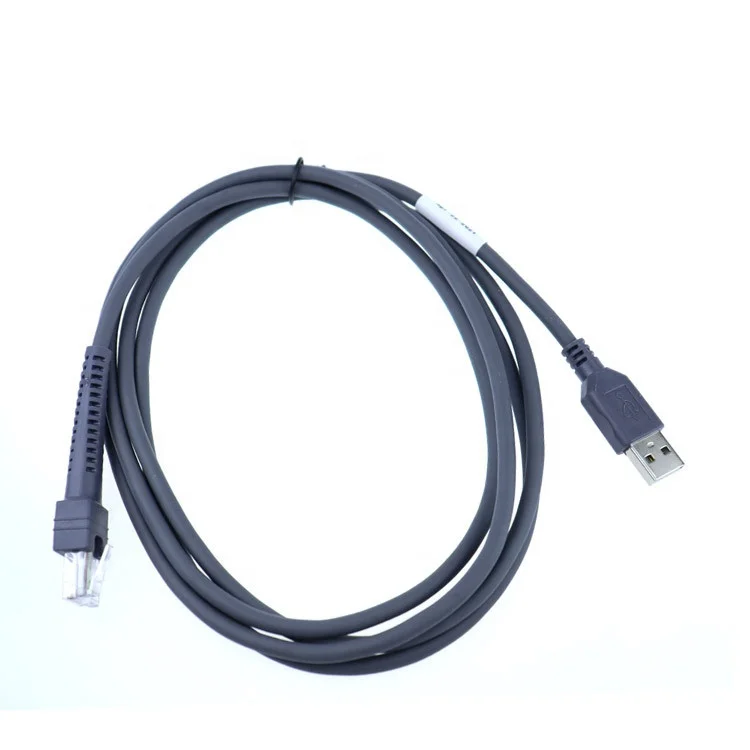 OEM Flexible Barcode Scanner USB Cable to RJ50 RJ45 CBA-U01-S07ZAR suit for symbol LS1203 LS4208 LS2208 2208AP etc.