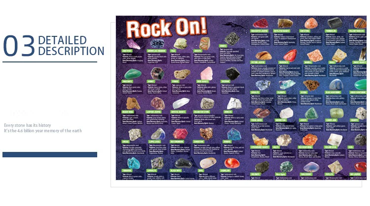 Intermediate rock mineral collection natural stone specimen crystal spot wholesale kids toys 10