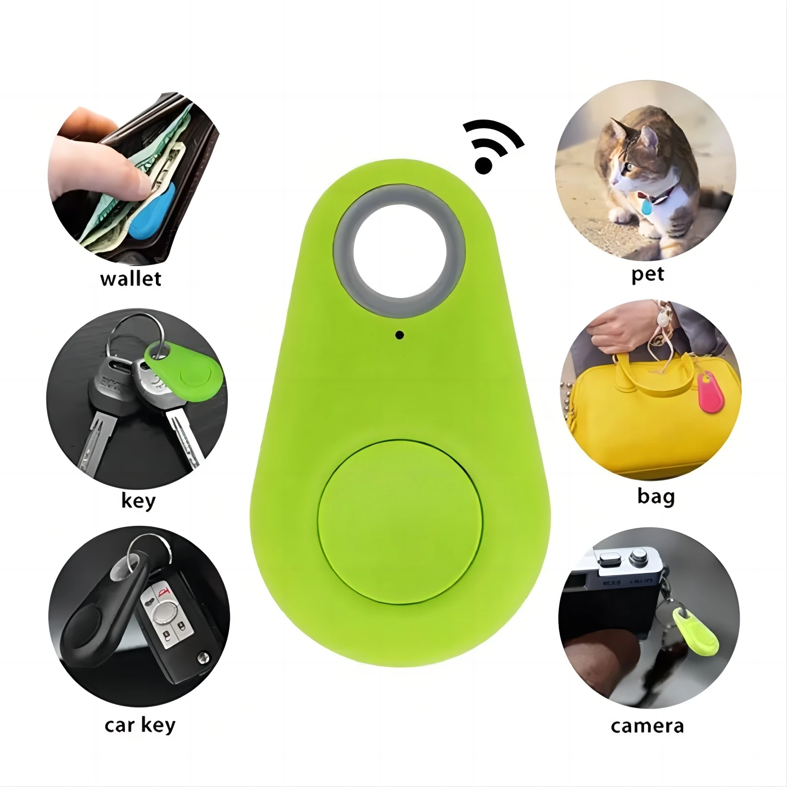 Pets Accessories Mini GPS Tracers Anti-Lost Waterproof Bluetooth GPS Locator Tracer For Dog Cat Kids Key GPS Dog Tracker Smart
