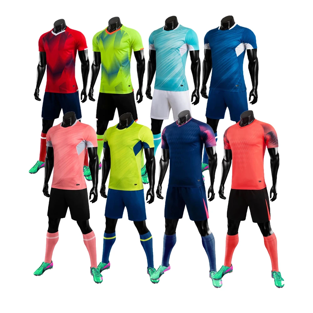 Blank Sublimation Sport Wear Breathable uniformes de futbol Contrast Color Polyester Soccer Uniform