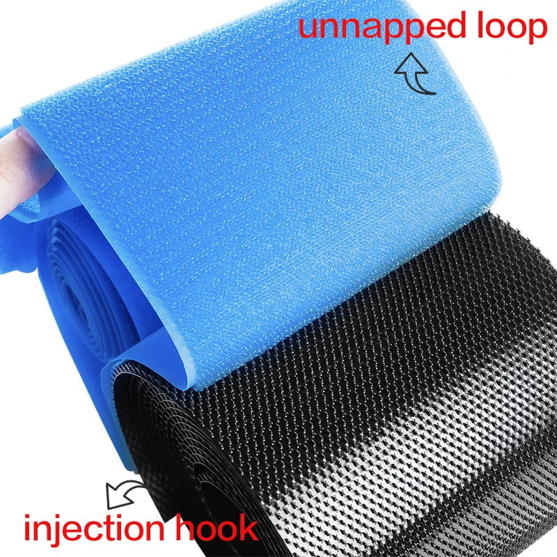 30mm 100%Nylon Grade A Soft and comfortable square unnapped hook and loop fastener tape Industrial Strength Unnapped Loop Tape