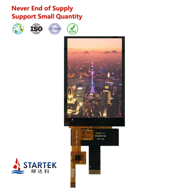 CTP 3.5 inch 320x480 resolution touch screen panel MIPI interface ips tft lcd display module