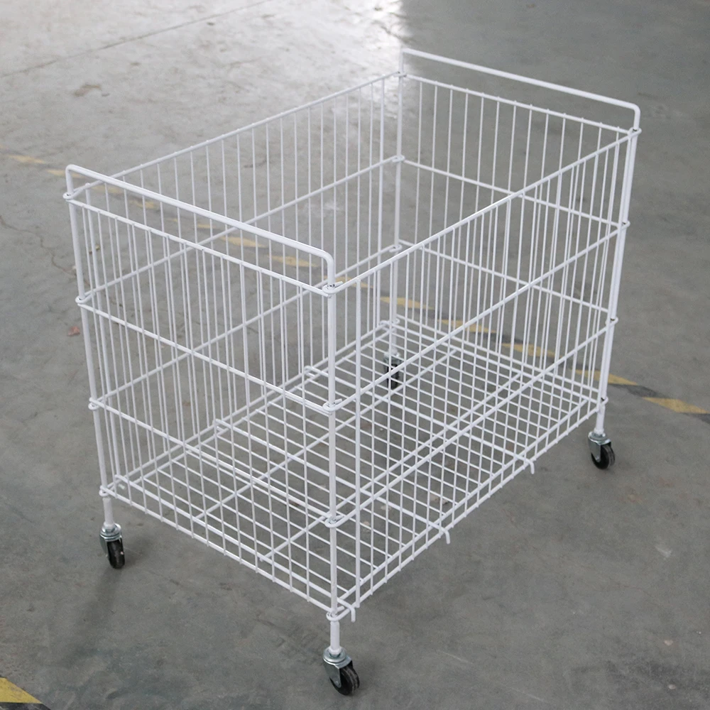 High Quality Adjustable Steel Storage Wire Shelving Industrial Basket Storage Cage for Clothes