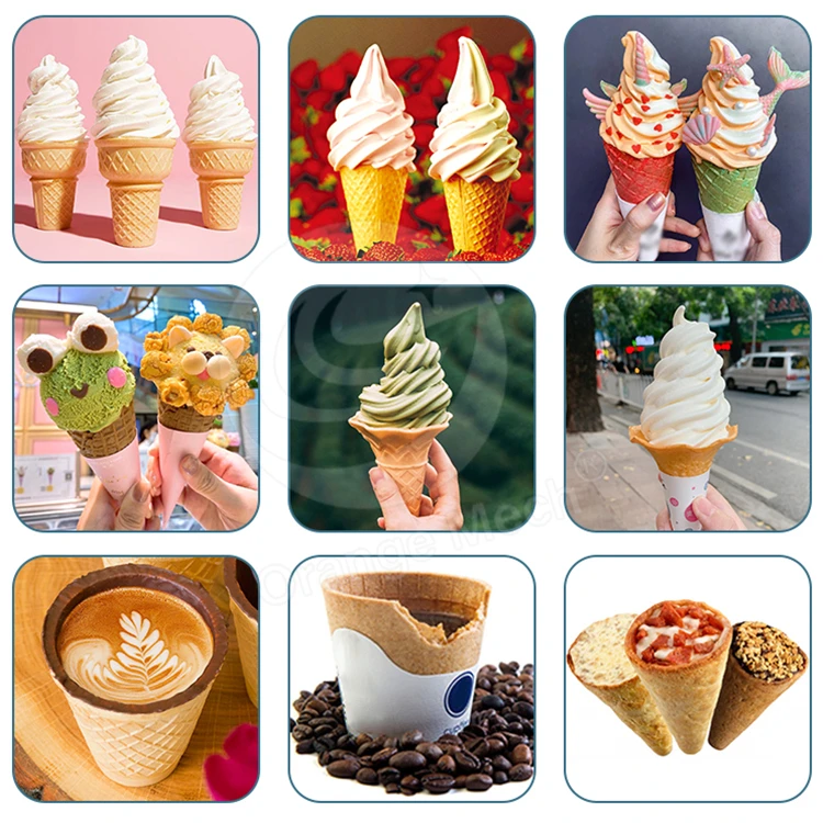 ORME Bread Pizza China Edible Coffee Cup Fully Automatic Mini Ice Cream Sugar Cone Make Machine Maker