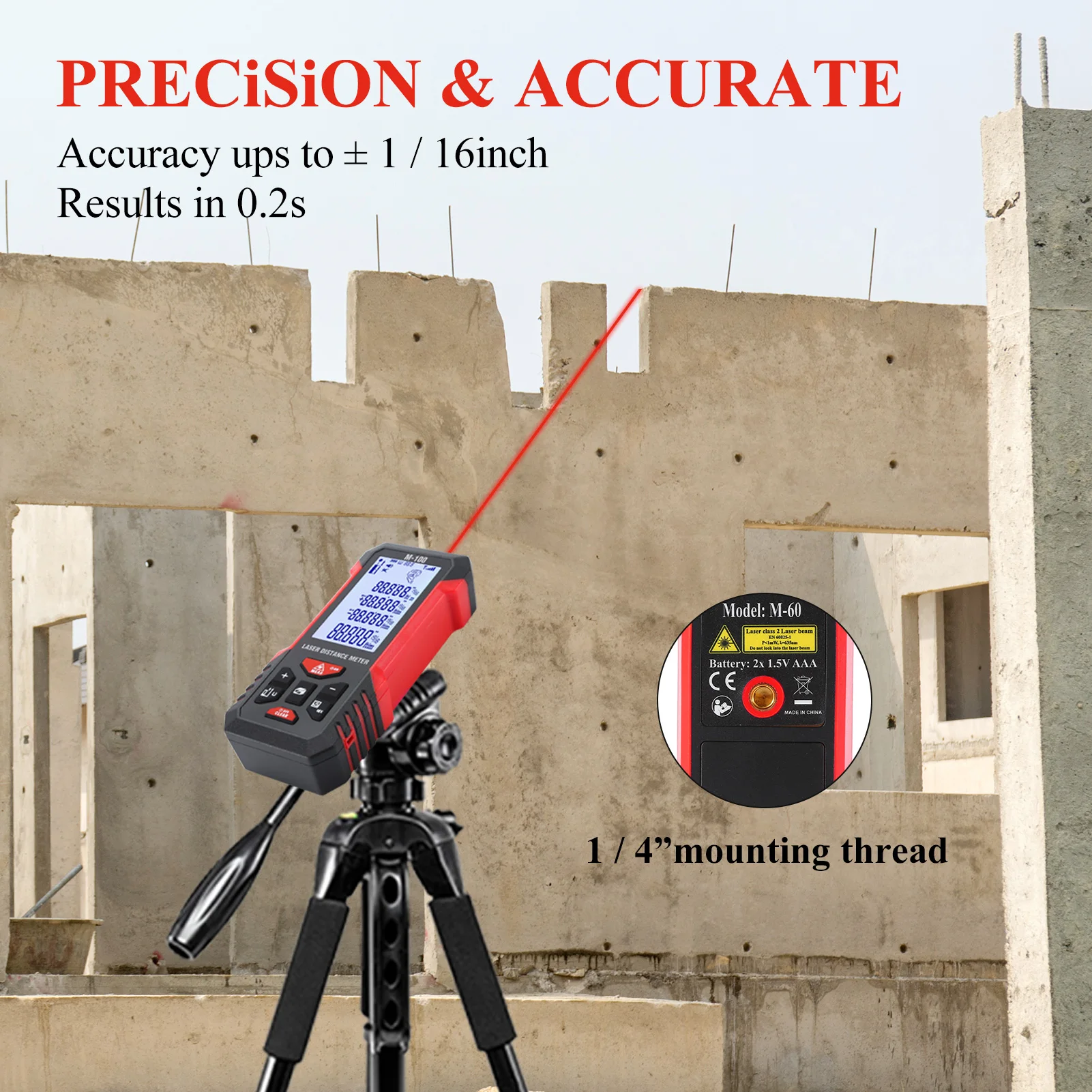 2021 Китай завод оптовая продажа новый дизайн DIY Профессиональные строительные инструменты цифровой лазерный дальномер с CE GS EN60825