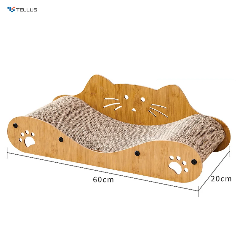 Wholesale Cat Scratching with Ball Toy High-Density Cat Scratching Boards Pads New Design L Shape Cat Scratcher Cardboard
