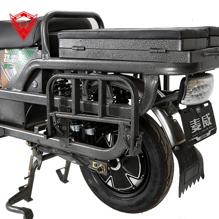 Factory Direct High Speed 1200w 500KG Heavy Load Duty Delivery Scooter Electric Cargo Bike with 3.0*10inch vacuum tyre