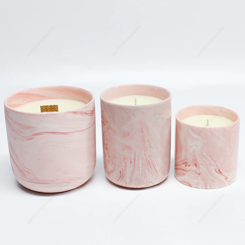 Aroma Wholesale Potes Para Vela Empty Soy Wax Candle Vessels Container Candle Holder Empty Unique Luxury Ceramic Candle Jars