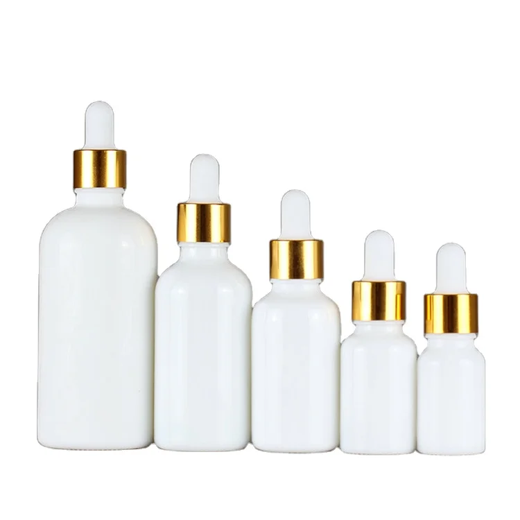 Rectangular White Porcelain 30Ml Dropper Bottles With Labels