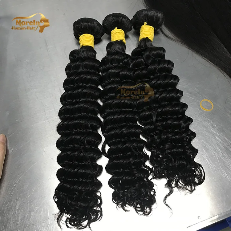 Raw Virgin Malaysian Hair,100 Human Malaysian Cuticle Aligned Virgin Hair Dubai,Mink deep wave bundles with closure