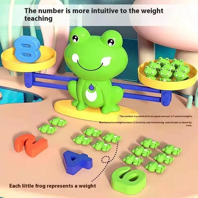 Beijingqi Kids Digital Frog Balance Game Early Intellectual Cognitive Logical Thinking Training Educational Plastic Math Toy