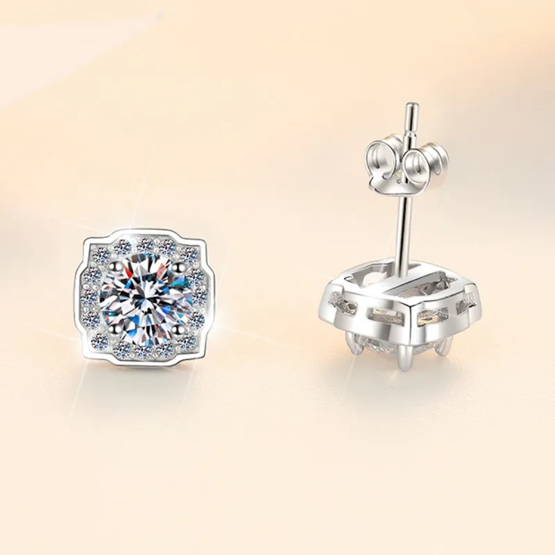 Серьги-гвоздики из серебра 925 пробы