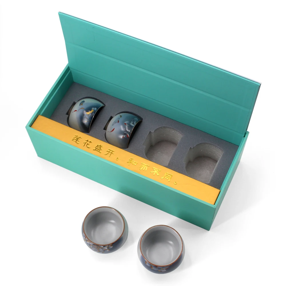 Customizable specifications light luxury ceramic mugs set coffee tea cups gift box packaging for cup