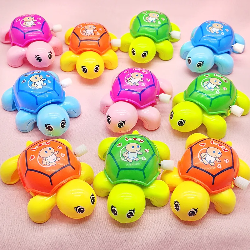 Wholesale Cartoon Animal Turtle Wind Up Toys Promotion Plastic Clockwork Toy